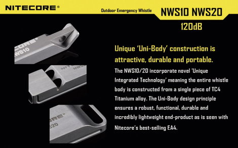 NiteCore Vészjelző síp, NiteCore NWS10 Vészjelző síp, NWS10 6. kép