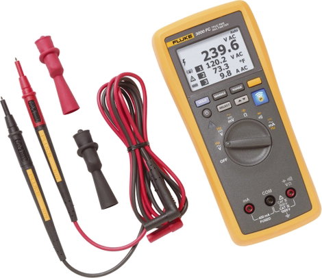 Grafikus, többsoros digitális multiméter, True RMS adattárolós, bluetooth kapcsolat Fluke FLK-3000 F 2. kép