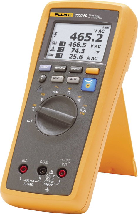 Grafikus, többsoros digitális multiméter, True RMS adattárolós, bluetooth kapcsolat Fluke FLK-3000 F 5. kép