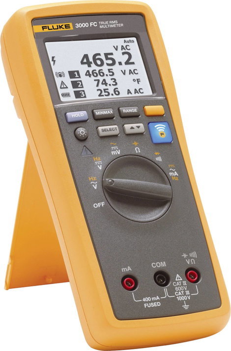 Grafikus, többsoros digitális multiméter, True RMS adattárolós, bluetooth kapcsolat Fluke FLK-3000 F 6. kép