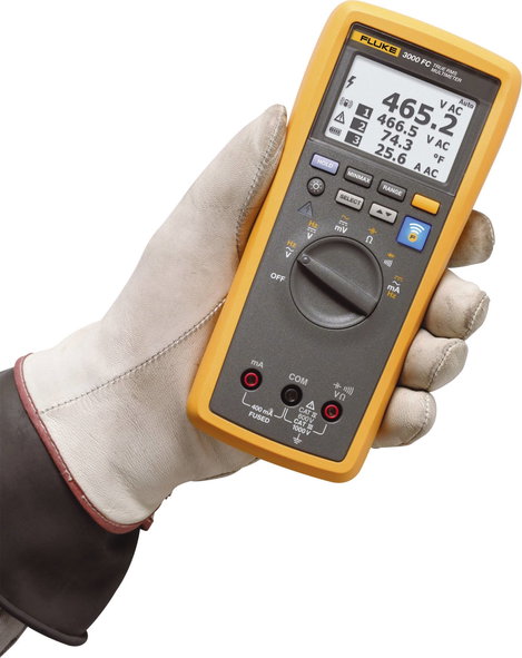 Grafikus, többsoros digitális multiméter, True RMS adattárolós, bluetooth kapcsolat Fluke FLK-3000 F 8. kép