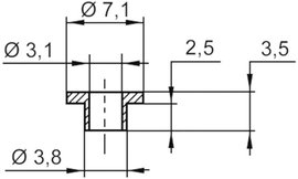 Szigetelőhüvelyek ASSMANN WSW V5357 Külső Ø 7.1 mm Belső lyuk Ø 3.1 mm SR25