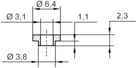 Szigetelőhüvelyek ASSMANN WSW V5731 Külső Ø 6.4 mm Belső lyuk Ø 3.1 mm SR25