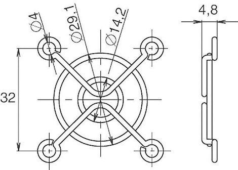 Ventilátor védőrács, Panasonic ASFN48001 (Sz x Ma) 40 mm x 40 mm 2. kép