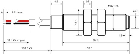 Reed érzékelő PIC MS-228M-3/971 1 záró 1 A 200 V/DC/ 140 V/AC 10 W 2. kép