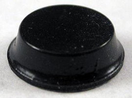 Öntapadós gumi műszerláb, kerek Ø 12,7 x 3,5 mm, fekete, 24 db, Hammond Electronics 1421T2