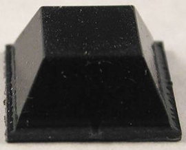 Öntapadós gumi műszerláb 12,7 x 5,8 mm, fekete, 24 db, Hammond Electronics 1421T3