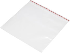 Simítózáras tasak 200 mm x 200 mm, átlátszó