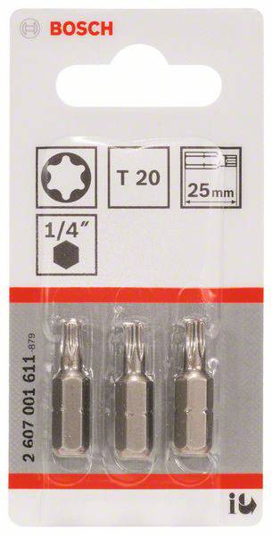 Csavarhúzó Torx BIT betét T20 x 49 mm 3db Bosch 2607001611 2. kép