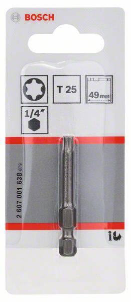 Csavarozó bit extrakemény, T25, 49 mm Bosch 2607001638 T 25 hossz:49 mm 2. kép