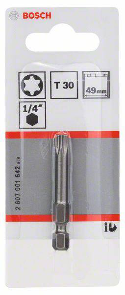 Csavarozó bit extrakemény, T30, 49 mm Bosch 2607001642 T 30 hossz:49 mm 2. kép