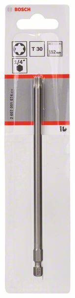 Csavarozó bit extrakemény, T30, 152 mm Bosch 2607001674 T 30 hossz:152 mm 2. kép