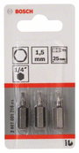 Csavarozó bit extrakemény, HEX 1.5, 25 mm Bosch 2607001716 1.5 mm hossz:25 mm 2. bélyegkép