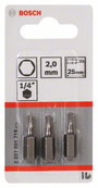 Csavarozó bit extrakemény, HEX 2, 25 mm Bosch 2607001718 2.0 mm hossz:25 mm 2. bélyegkép