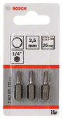 Csavarozó bit extrakemény, HEX 2.5, 25 mm Bosch 2607001720 2.5 mm hossz:25 mm 2. bélyegkép
