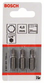 Csavarozó bit extrakemény, HEX 4, 25 mm Bosch 2607001724 4.0 mm hossz:25 mm 2. bélyegkép