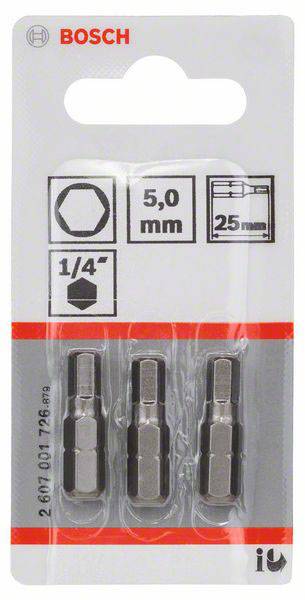 Csavarozó bit extrakemény, HEX 5, 25 mm Bosch 2607001726 5.0 mm hossz:25 mm 2. kép