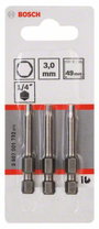 Bosch csavarhúzó BIT készlet, 3mm-es hatlapfejű 3db-os szett Bosch 2607001732 2. bélyegkép