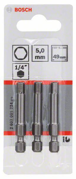 Csavarozó bit extrakemény, HEX 5, 49 mm Bosch 2607001734 5.0 mm hossz:49 mm 2. kép