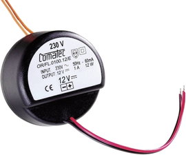 Beépíthető transzformátor 12 V/DC 18 W, Comatec OR/FL/0150.12/E