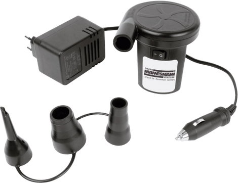 Gumimatrac pumpa 12V/230V szivargyújtós, Mannesmann