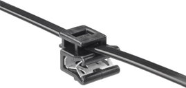Kábelkötegelő kábeltartóval 200 x 4,6 mm, fekete, 1 db, HellermannTyton 156-00661 T50ROSEC5A-PA66W_D