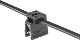 Kábelkötegelő kábeltartóval 200 x 4,6 mm, fekete, 1 db, HellermannTyton 156-00570 T50ROSEC4A-PA66W_D