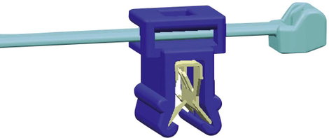 Kábelkötegelő kábeltartóval 200 x 4,6 mm, fekete, 1 db, HellermannTyton 156-00570 T50ROSEC4A-PA66W_D 2. kép