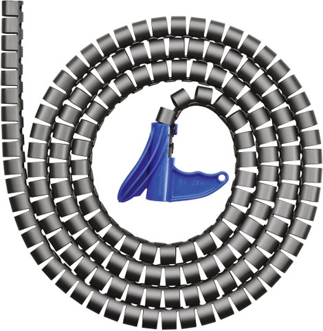 Védőtömlő, Helawrap HWPP Fekete 2 m HWPP-25MM-PP-BK-K1 HellermannTyton Tartalom: 2 m