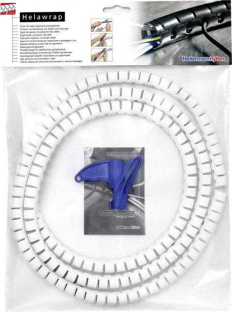 Védőtömlő, Helawrap HWPP Fekete 2 m HWPP-25MM-PP-BK-K1 HellermannTyton Tartalom: 2 m 3. kép