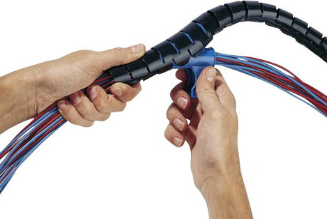 Védőtömlő, Helawrap HWPP Fekete 2 m HWPP-16MM-PP-BK-K1 HellermannTyton Tartalom: 2 m 9. kép