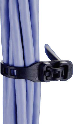 Hőstabilizált, oldható kábelkötegelő, flexibilis, 260 x 7 mm, fekete (UV álló), 12 db, HellermannTyt 4. kép