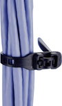 Hőstabilizált, oldható kábelkötegelő, flexibilis, 260 x 7 mm, fekete (UV álló), 12 db, HellermannTyt 4. bélyegkép