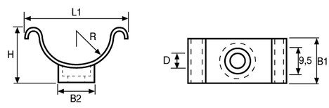 Rögzítőbilincs, Cradle Clip Köteg Ø: 6.3 mm C1-N66-BK-C1 Fekete HellermannTyton Tartalom: 1 db 3. kép