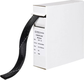 Hálós tömlő, Canuflex Kötegtart.Ø: 9 - 15 mm Canuflex-Minibox PBT V0 DSG Canusa Tartalom: 10 m