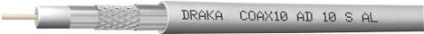 Koaxiális kábel, Coax 10 AD 10 S AI LiYv > 100 dB Fehér méteráru DRAKA