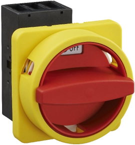Terhelés leválasztó kapcsoló, 25 A 1 x 90 ° sárga, piros Sälzer H220-41300-033N4 1 db
