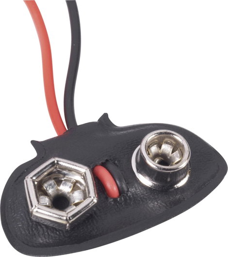 Elemklipsz 9V-os elemhez, 26 x 13 x 8 mm, Beltrona 9V-T-Clip 2. kép