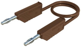 Mérőzsinór, mérővezeték 2db 4mm-es toldható banándugóval 2,5 mm² PVC, 50cm barna SKS Hirschmann MLN 