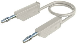 Mérőzsinór, mérővezeték 2db 4mm-es toldható banándugóval 2,5 mm² PVC, 50cm fehér SKS Hirschmann MLN 