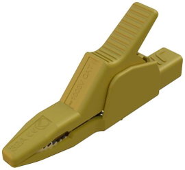 Szigetelet krokodilcsipesz, mérőcsipesz 4 mm-es csatlakozóaljjal, sárga SKS Hirschmann AK 2 B 2540