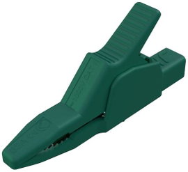 Szigetelet krokodilcsipesz, mérőcsipesz 4 mm-es csatlakozóaljjal, zöld SKS Hirschmann AK 2 B 2540