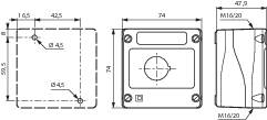 BACO Üres készülékdoboz furattal LBX0100 2. kép