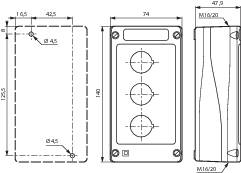 BACO Üres készülékdoboz furattal LBX0300 2. kép