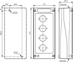 BACO Üres készülékdoboz furattal LBX0400 2. kép