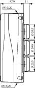Nyomógomb BACO LBX30430 IP66 Nyomó 1 db 2. kép