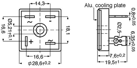 Szilícium hídegyenirányító B80/70 25 A 2. kép