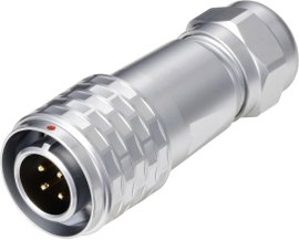 Kerek dugaszolós csatlakozó, Push-Pull IP67 4 pól. dugó 5 A SF1210/P4 I Weipu 1 St.