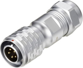 Kerek dugaszolós csatlakozó, Push-Pull IP67 5 pól. dugó 5 A SF1210/P5 II Weipu 1 St.