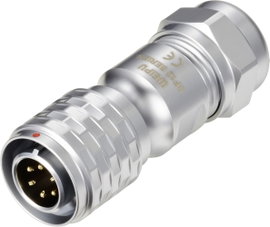 Kerek dugaszolós csatlakozó, Push-Pull IP67 6 pól. dugó 5 A SF1210/P6 II Weipu 1 St.